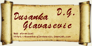 Dušanka Glavašević vizit kartica